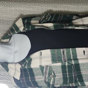 Green and White Plaid Jacket